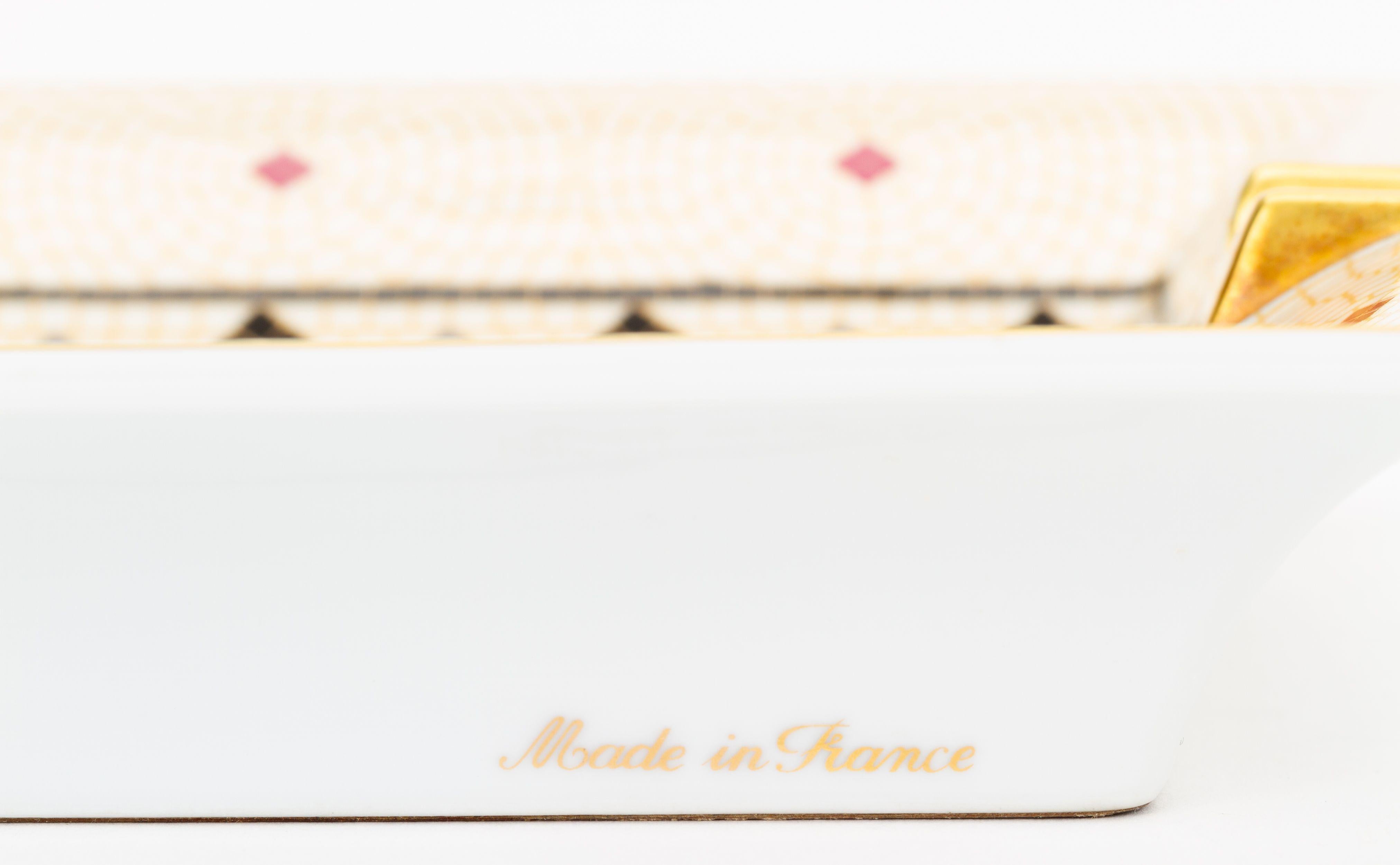 Beige Hermès Mosaic Equestrian Horse Ashtray in vendita