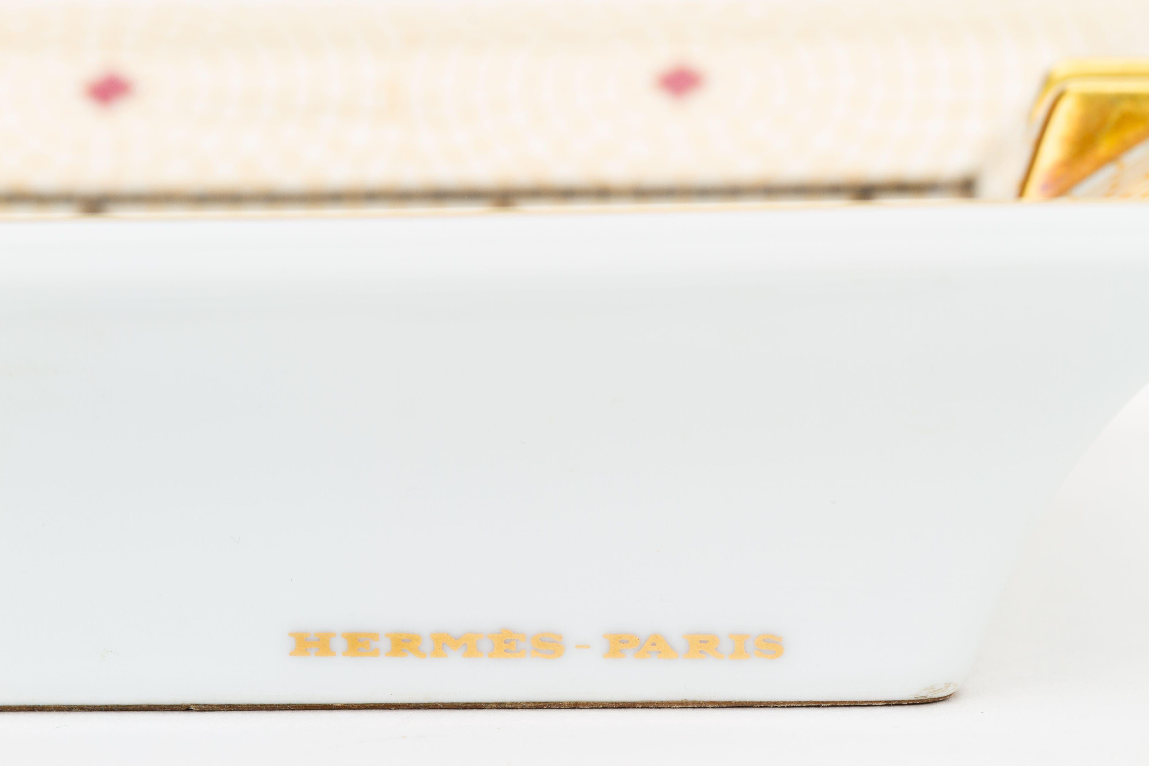 Hermès Mosaic Equestrian Horse Ashtray In condizioni ottime in vendita a West Hollywood, CA