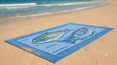 Hermès Mosaic Fishes Terry Beach Towel