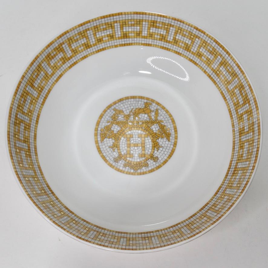 Women's or Men's Hermes Mosaique 24 Gold Cereal Bowl For Sale