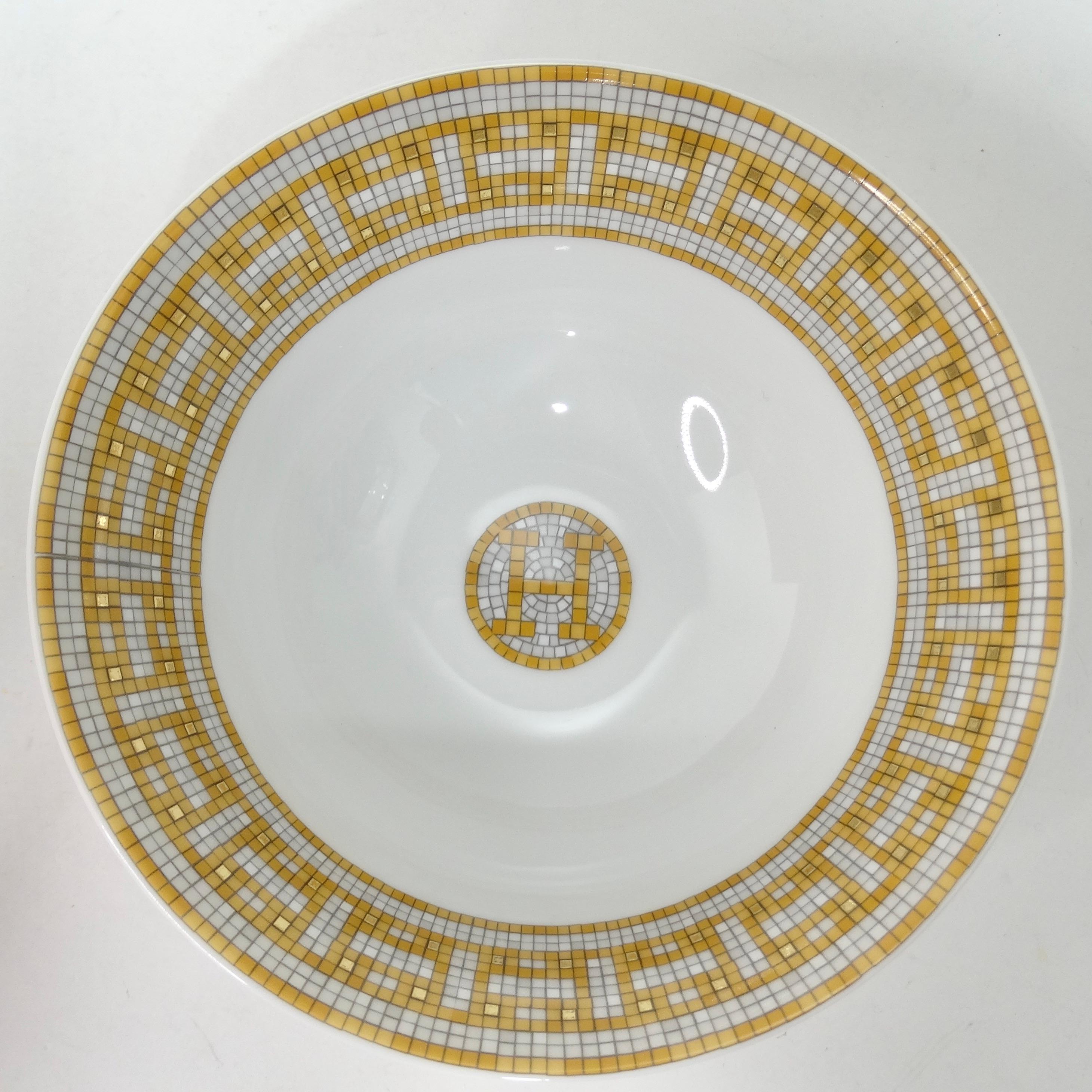 Hermes Mosaique 24 Gold Rice Bowl Set For Sale 1