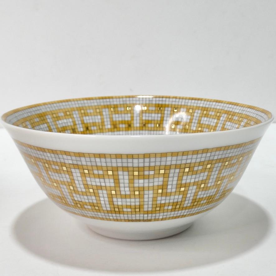 Hermes Mosaique 24 Gold Rice Bowl Set For Sale 2