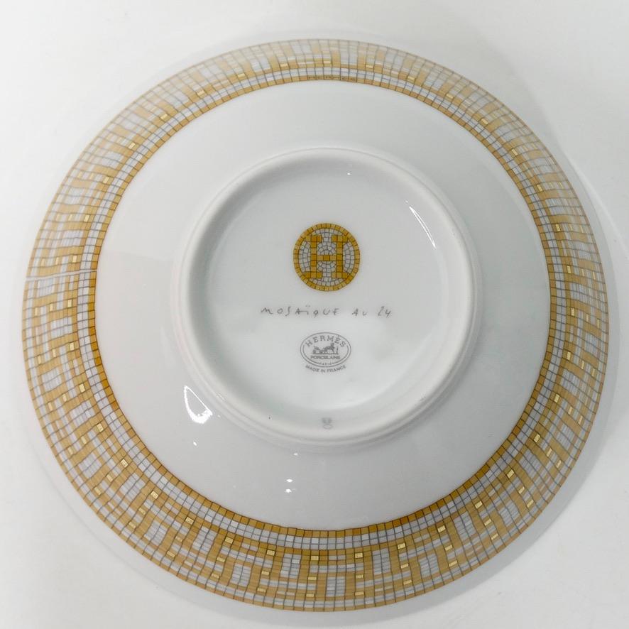 Hermes Mosaique 24 Gold Rice Bowl Set For Sale 3