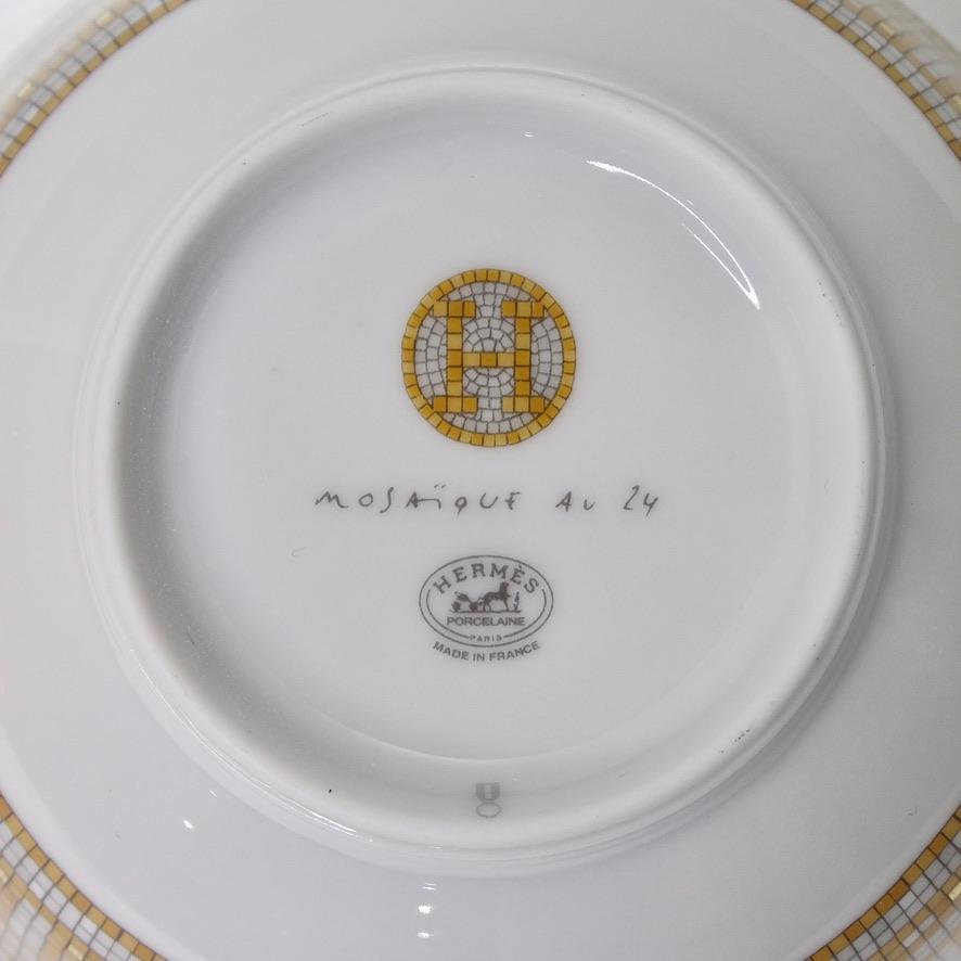 Hermes Mosaique 24 Gold Rice Bowl Set For Sale 4