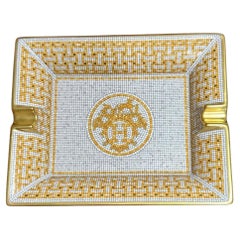 Hermès Mosaique au 24 Gold Ashtray Porcelain