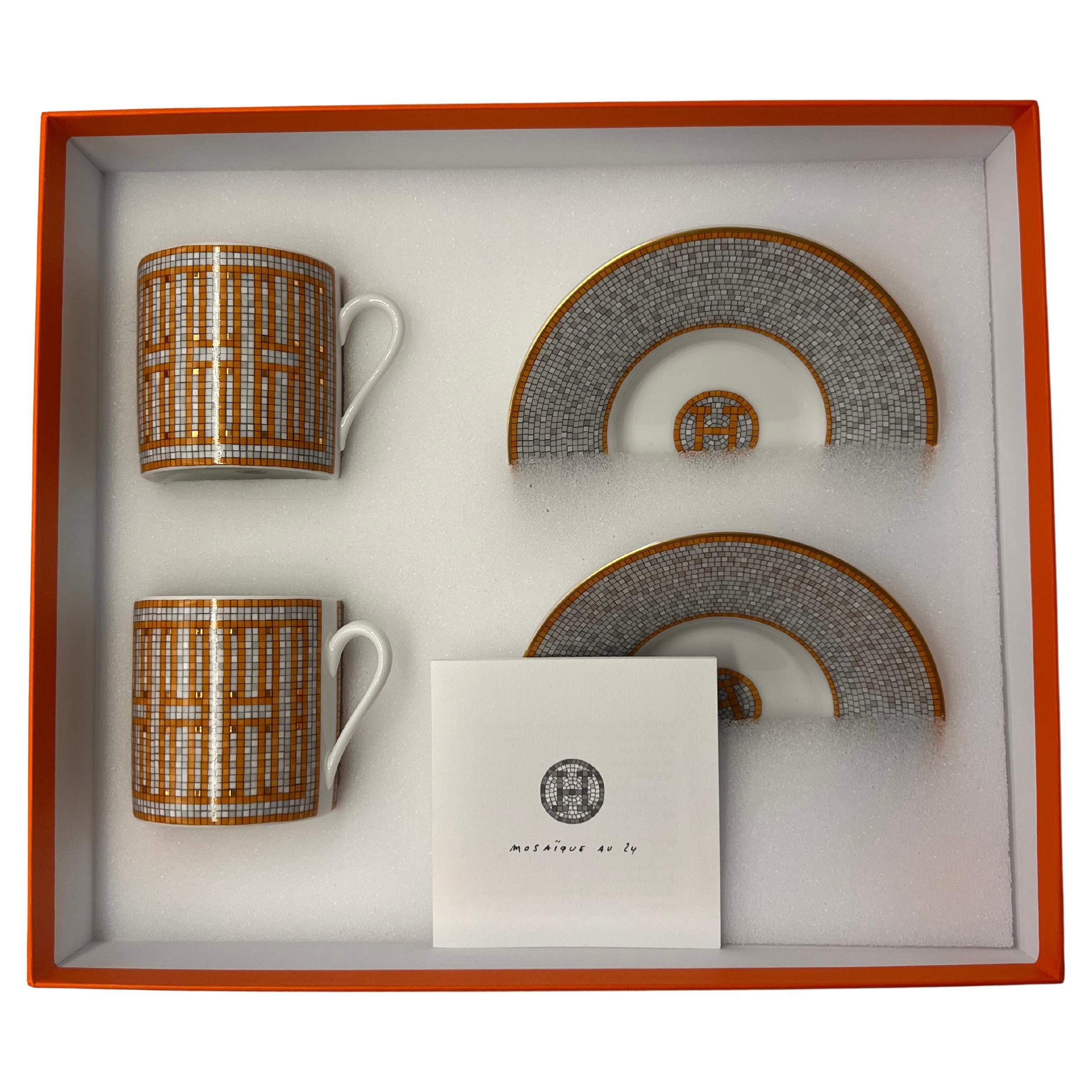 LOUIS VUITTON Monogram Ceramic Coffee Tea Cup Mug RARE