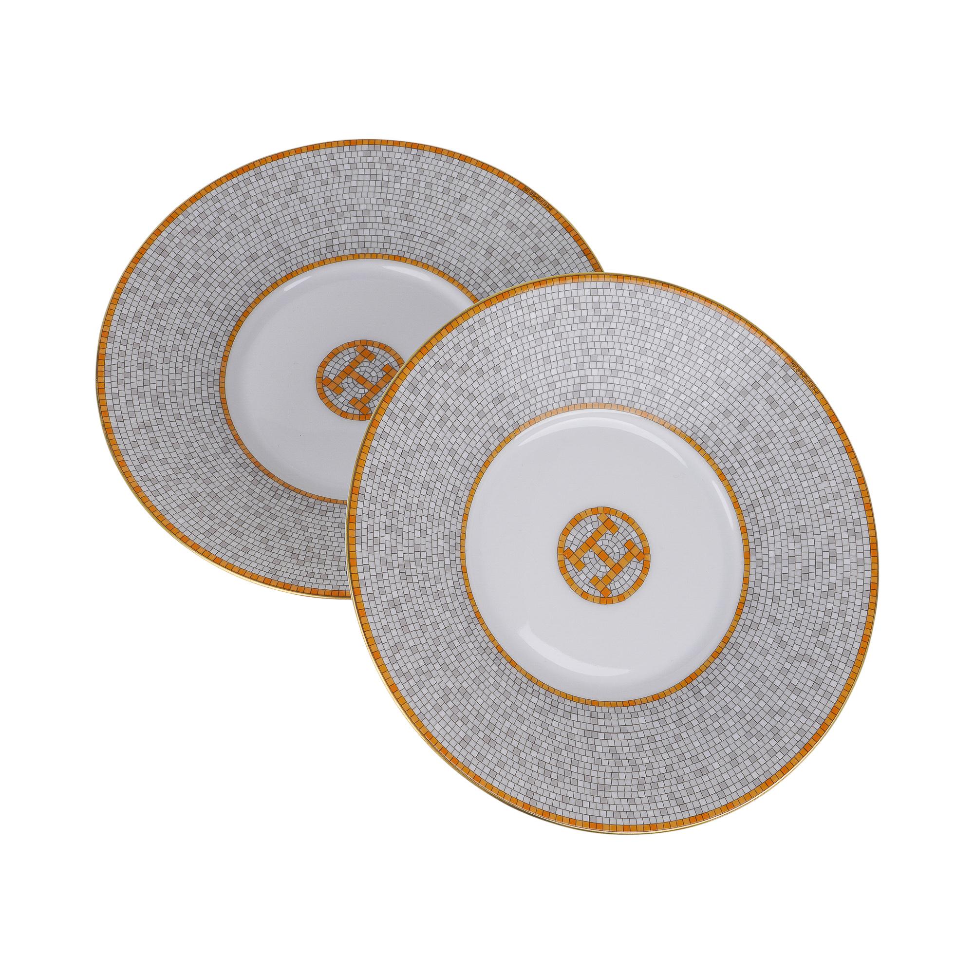  Ensemble de 10 tasses / soucoupes Mosaique Au 24 en or Hermès, Neuf avec boîte Unisexe 