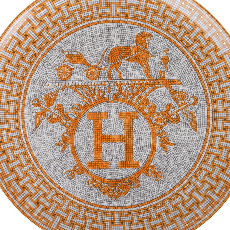 Hermes Mosaique Au 24 Gold Tart Platter Porcelain at 1stDibs | hermes tart  platter, hermes mosaic plate, hermes mosaique plate