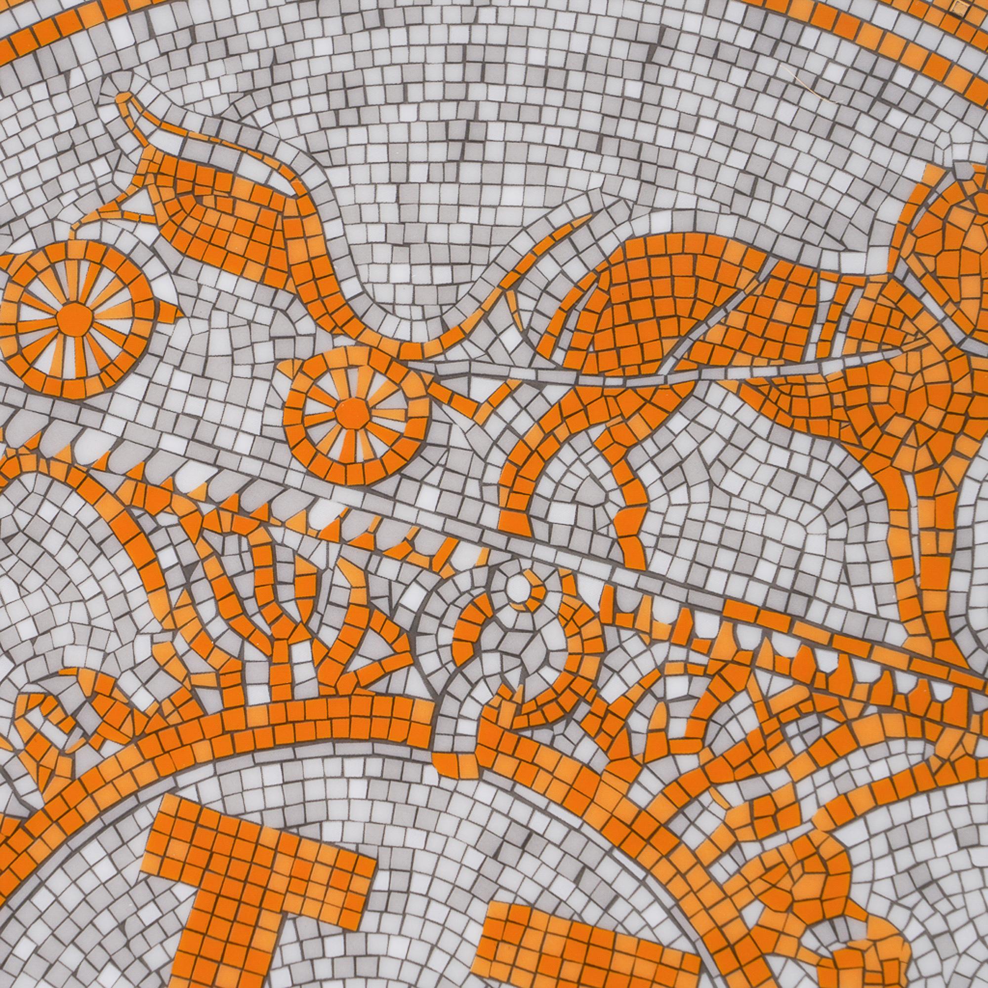 da uomo o donna Hermes Mosaique Au 24 Gold Tart Platter Porcellana in vendita