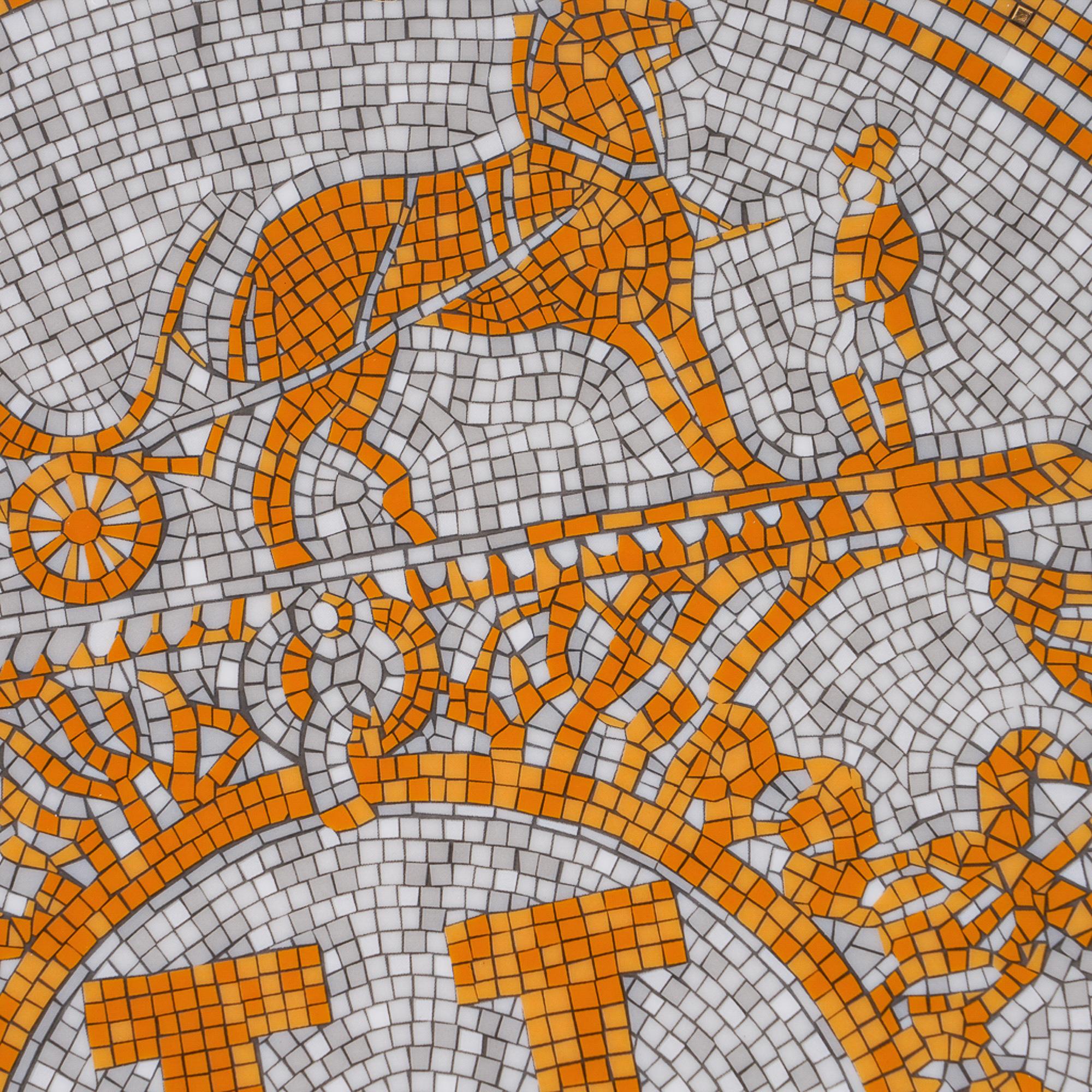 Hermes Mosaique Au 24 Gold Tart Platter Porcellana in vendita 3