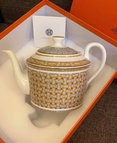 Hermes Mosaique Au 24 Gold Teapot