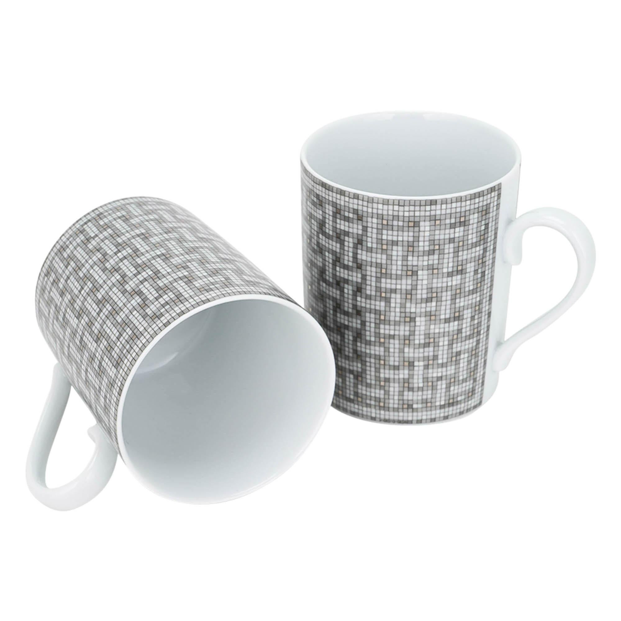 Set di 4 tazze Hermes Mosaique au 24 Platinum in vendita 1