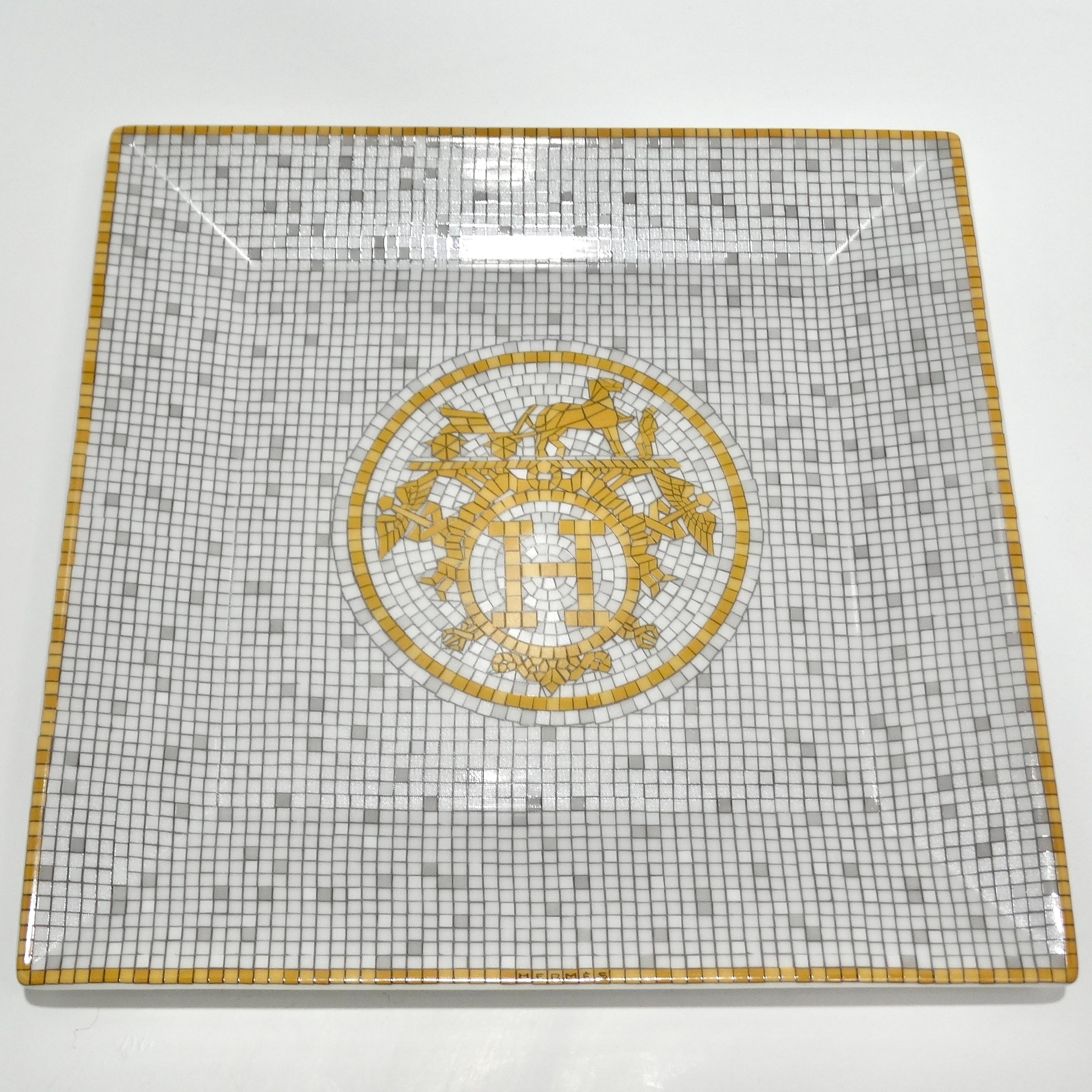 Hermes Mosaique Square Plate For Sale 2