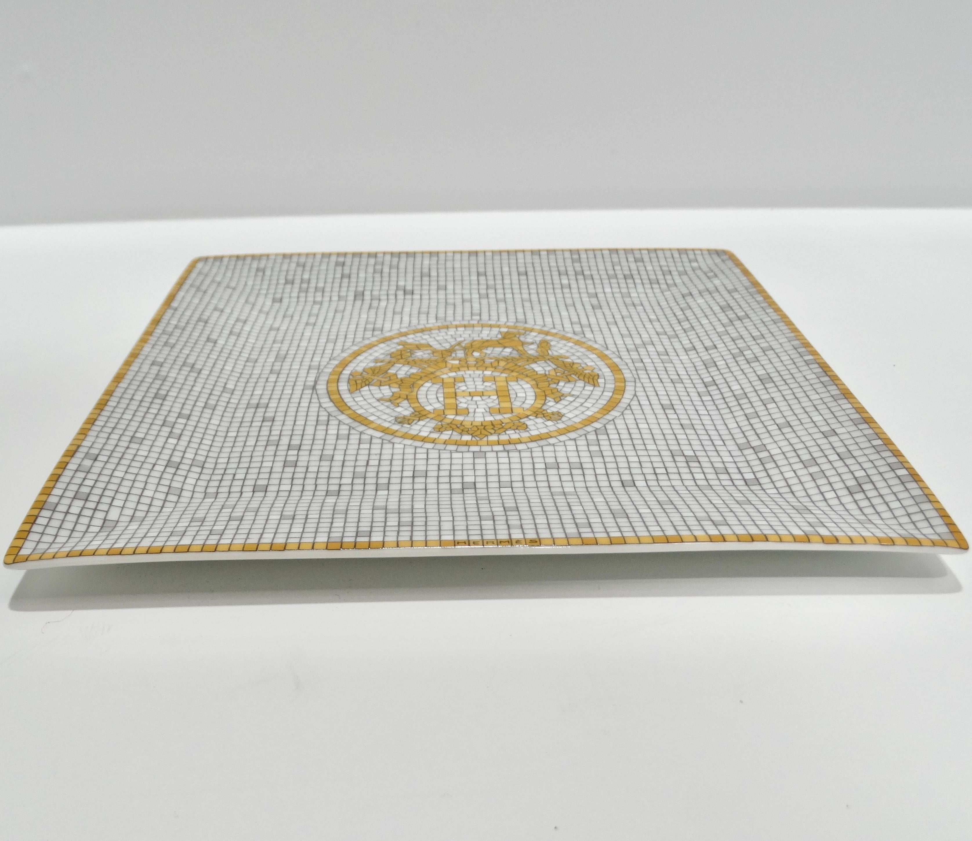 Hermes Mosaique Square Plate For Sale 3