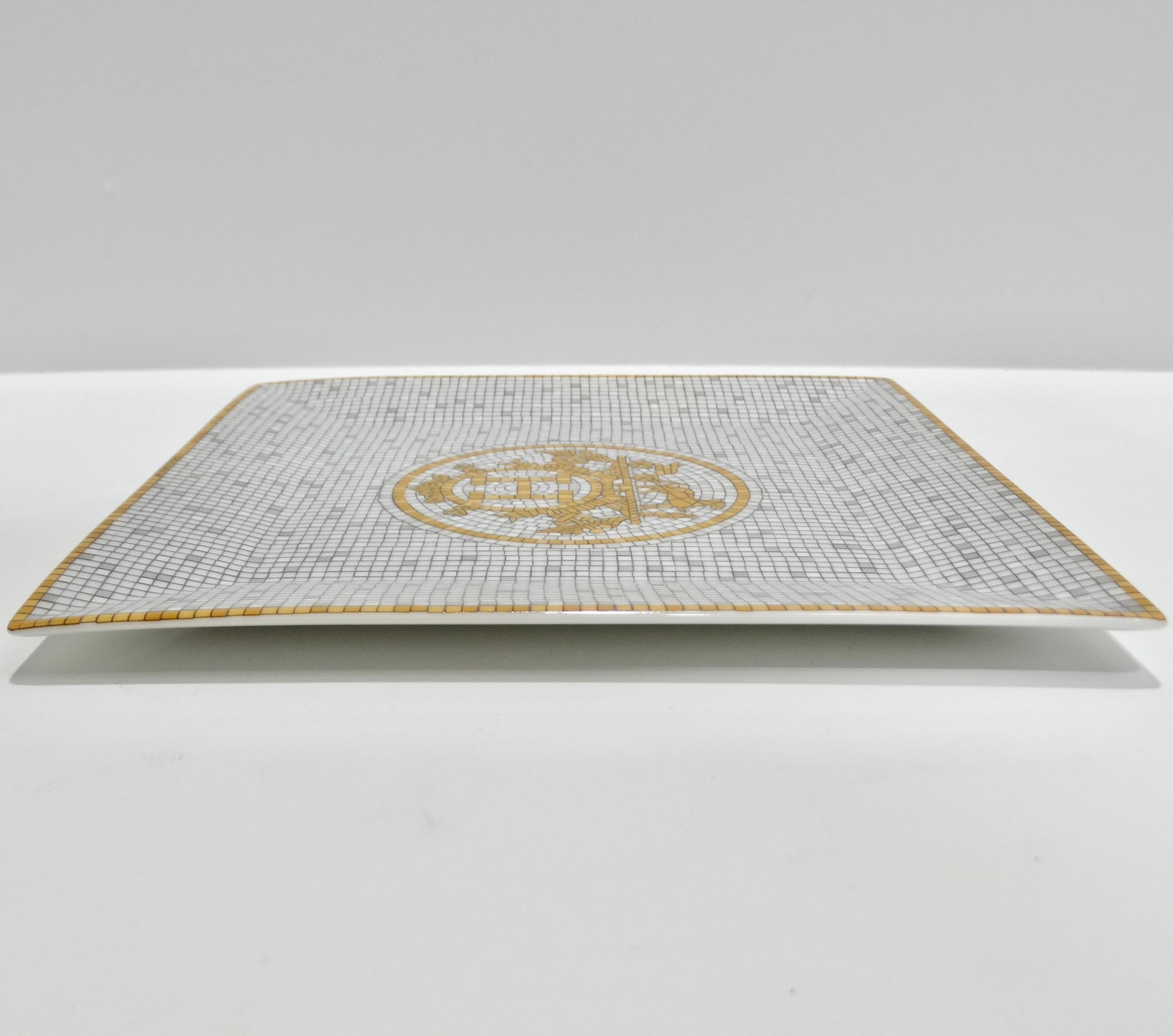Hermes Mosaique Square Plate For Sale 4