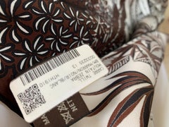 Hermes Mountain Zebra Silk Scarf New 90cm Black White Zebra Limited