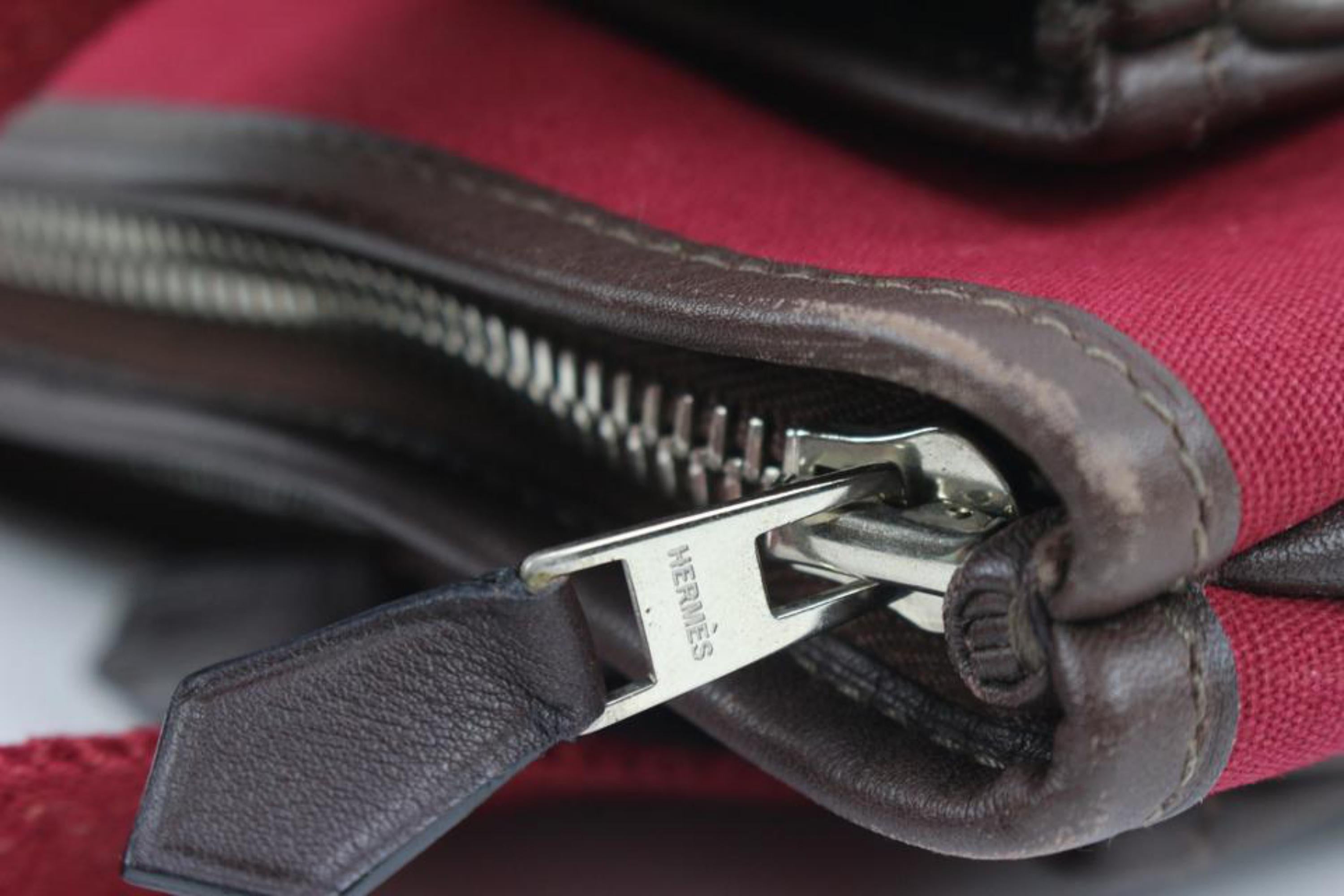 Hermès Mrs. Hippie Bicolor Burgundy Shoulder Bag 14h222s For Sale 6