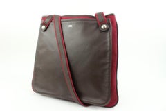 Hermès Mrs. Hippie Bicolor Burgundy Shoulder Bag 14h222s