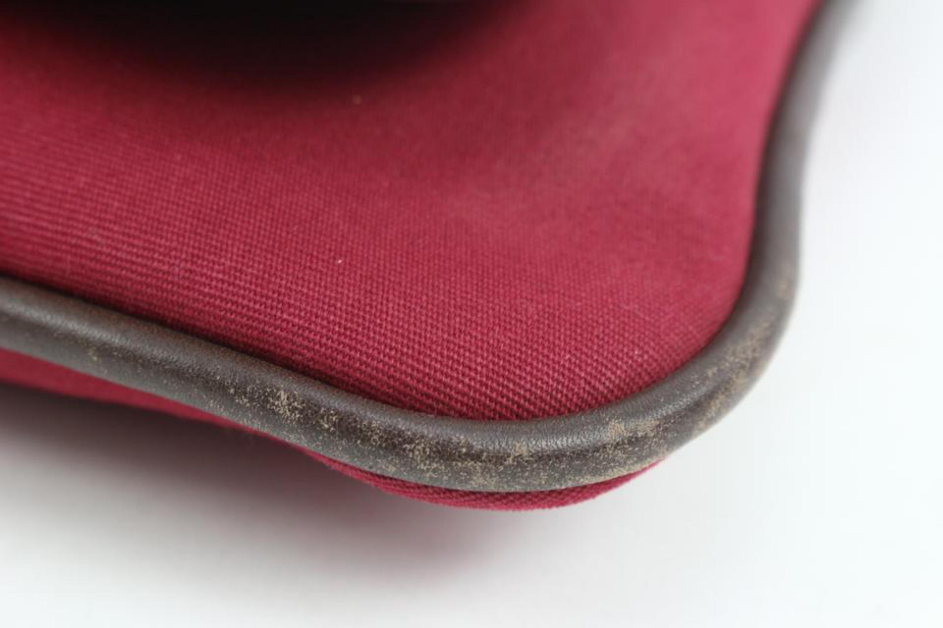 Hermès Mrs. Hippie Bicolor Burgundy Shoulder Bag 14h222s 3