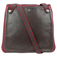 Hermès Mrs. Hippie Bicolor Burgundy Umhängetasche 14h222s