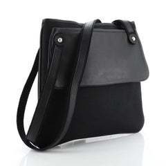 Hermes Mrs. Hippie Shoulder Bag Leather and Toile