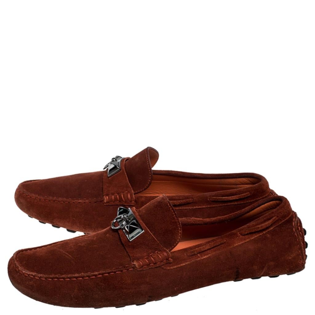 hermes loafers suede