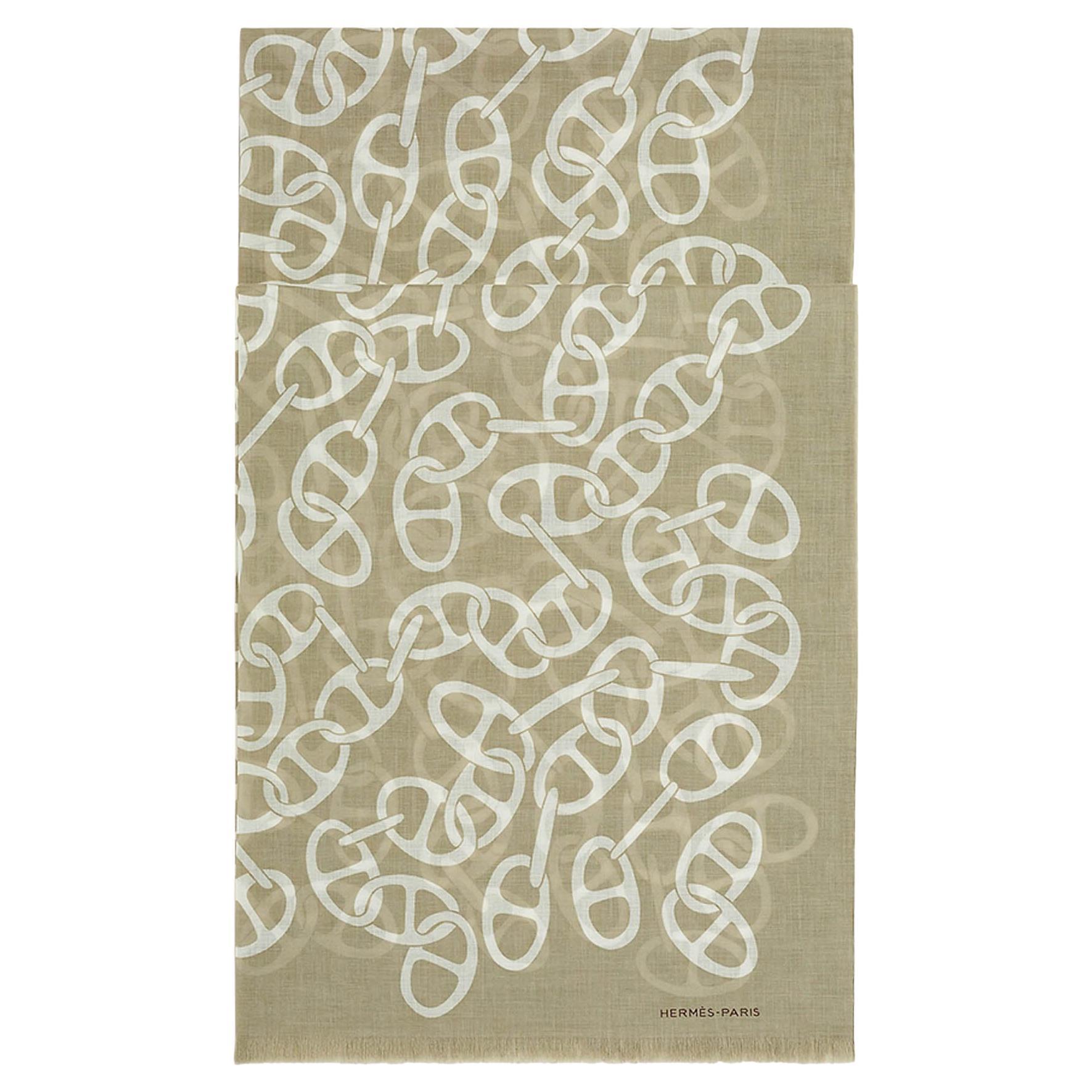 Hermes Muffler Naoussa Megalo Scarf Desert Cotton For Sale