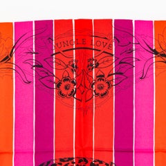 Hermes multi JUNGLE LOVE RAINBOW 90 silk twill Scarf