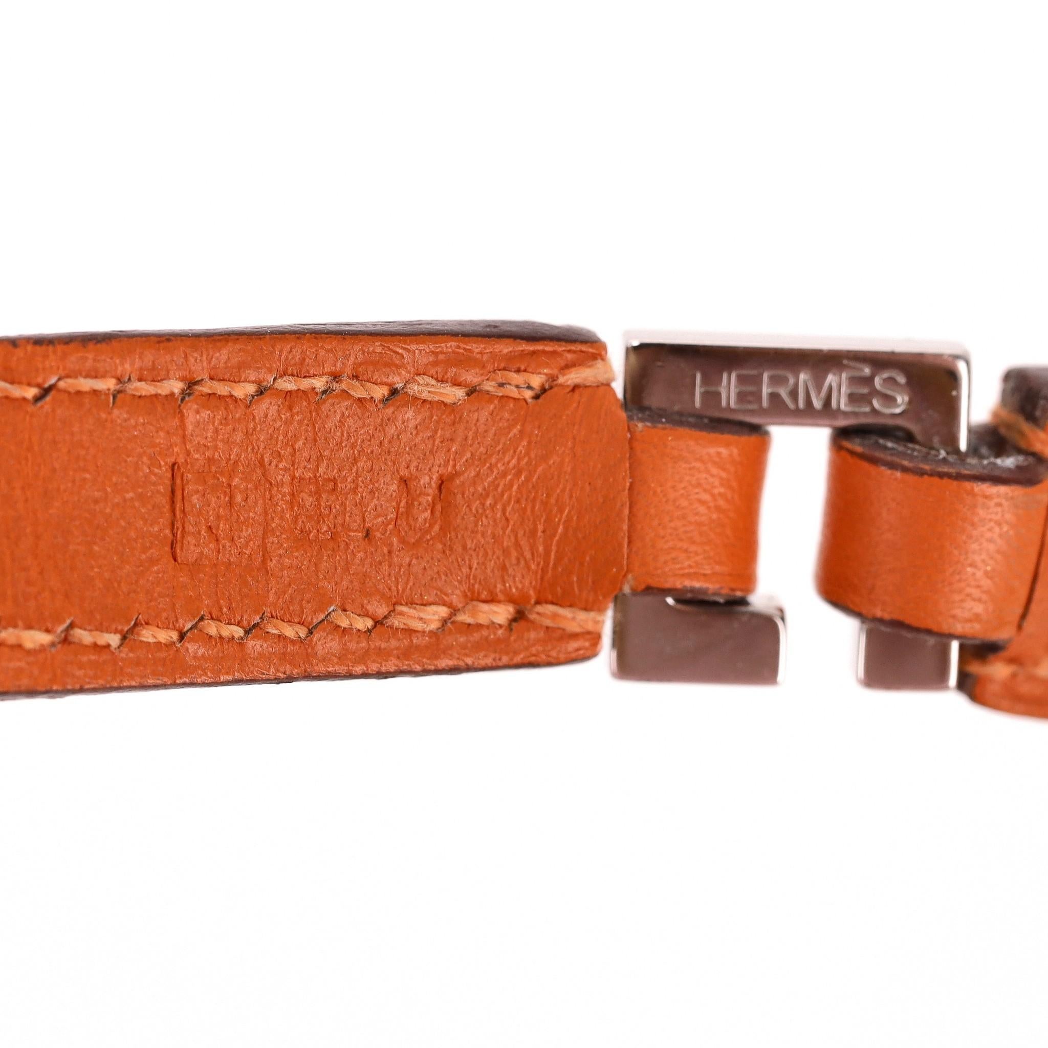 Hermes Multi Stud Medor Rockstud Leather Wrap Bracelet For Sale 4