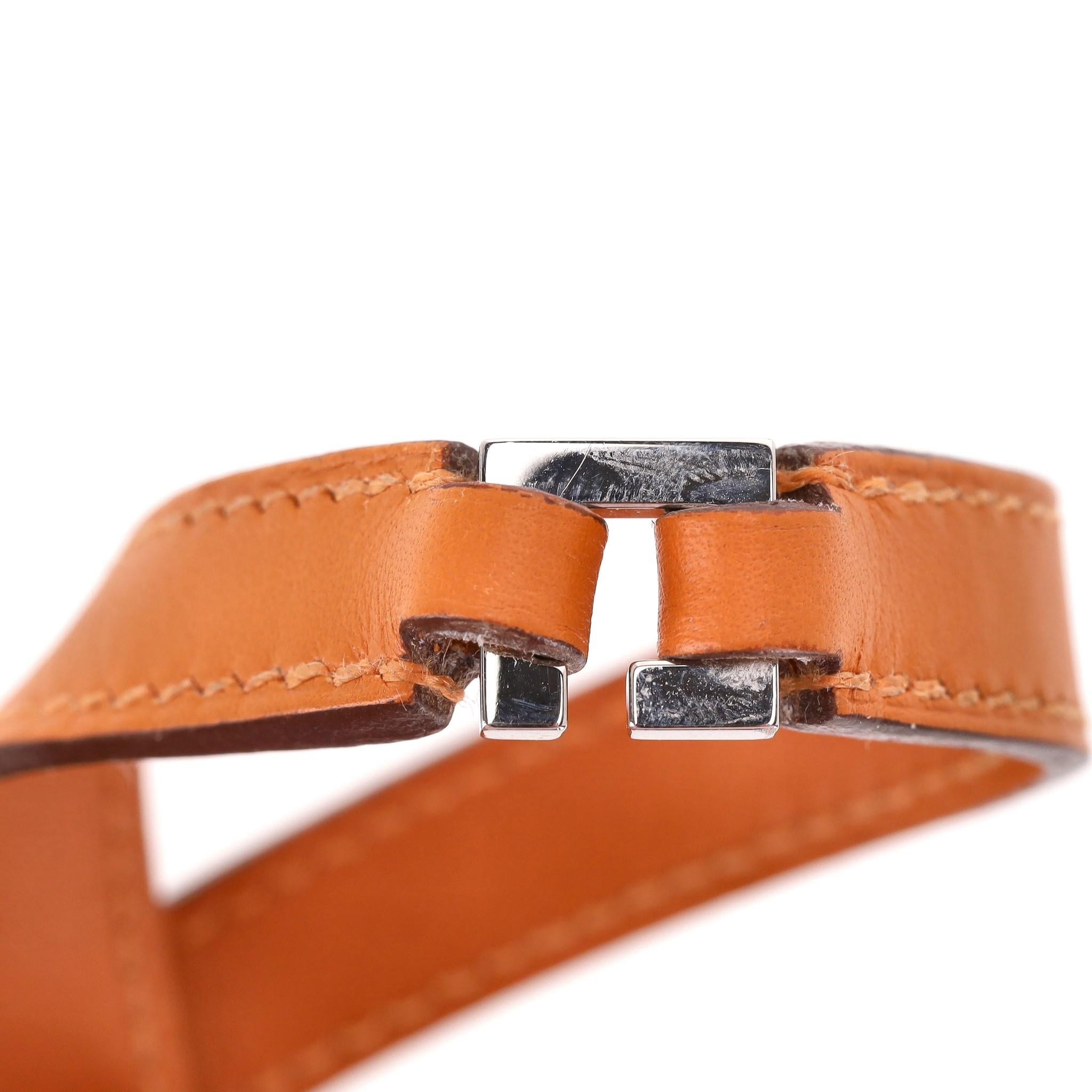 Hermes Multi Stud Medor Rockstud Leather Wrap Bracelet For Sale 5