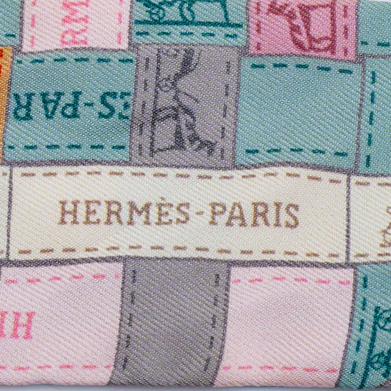 Anneau de carré 90 Bolduc Sellier - Marron | Hermès Luxembourg