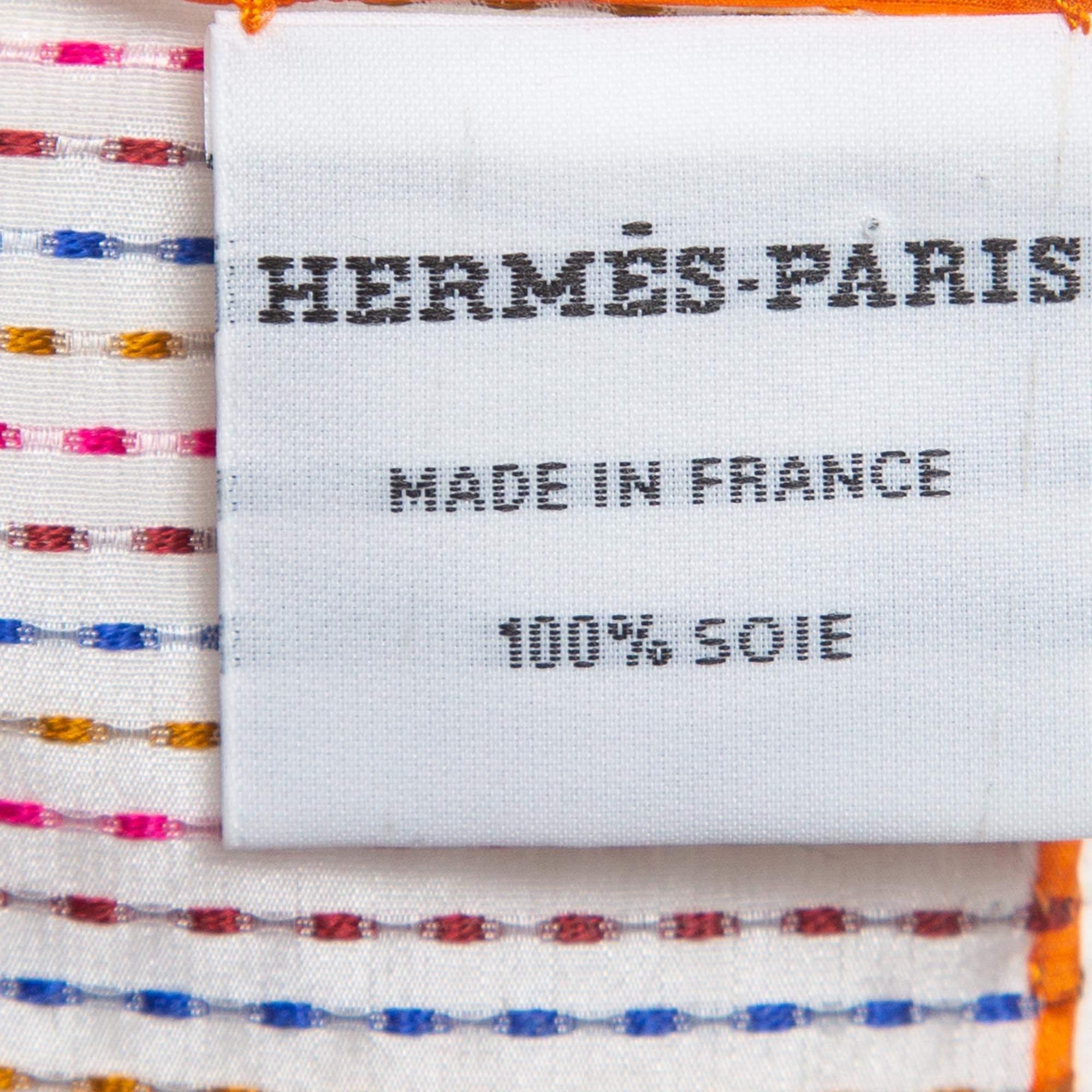 Hermes Multicolor Chevaloscope Neon Pointille Scarf Pour femmes en vente
