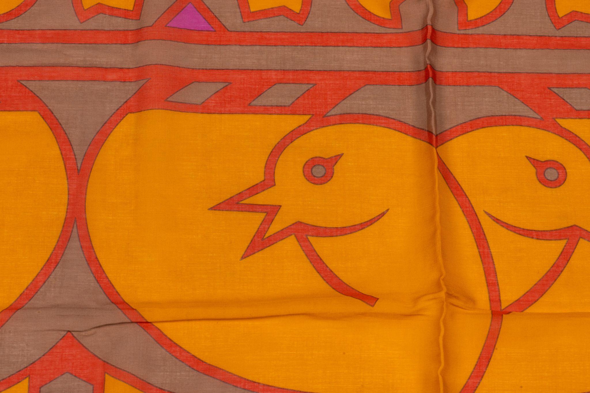 Hermès Multicolor Cotton Silk Sarong In Excellent Condition For Sale In West Hollywood, CA