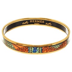 Hermes Multicolor Enamel Bangle Bracelet