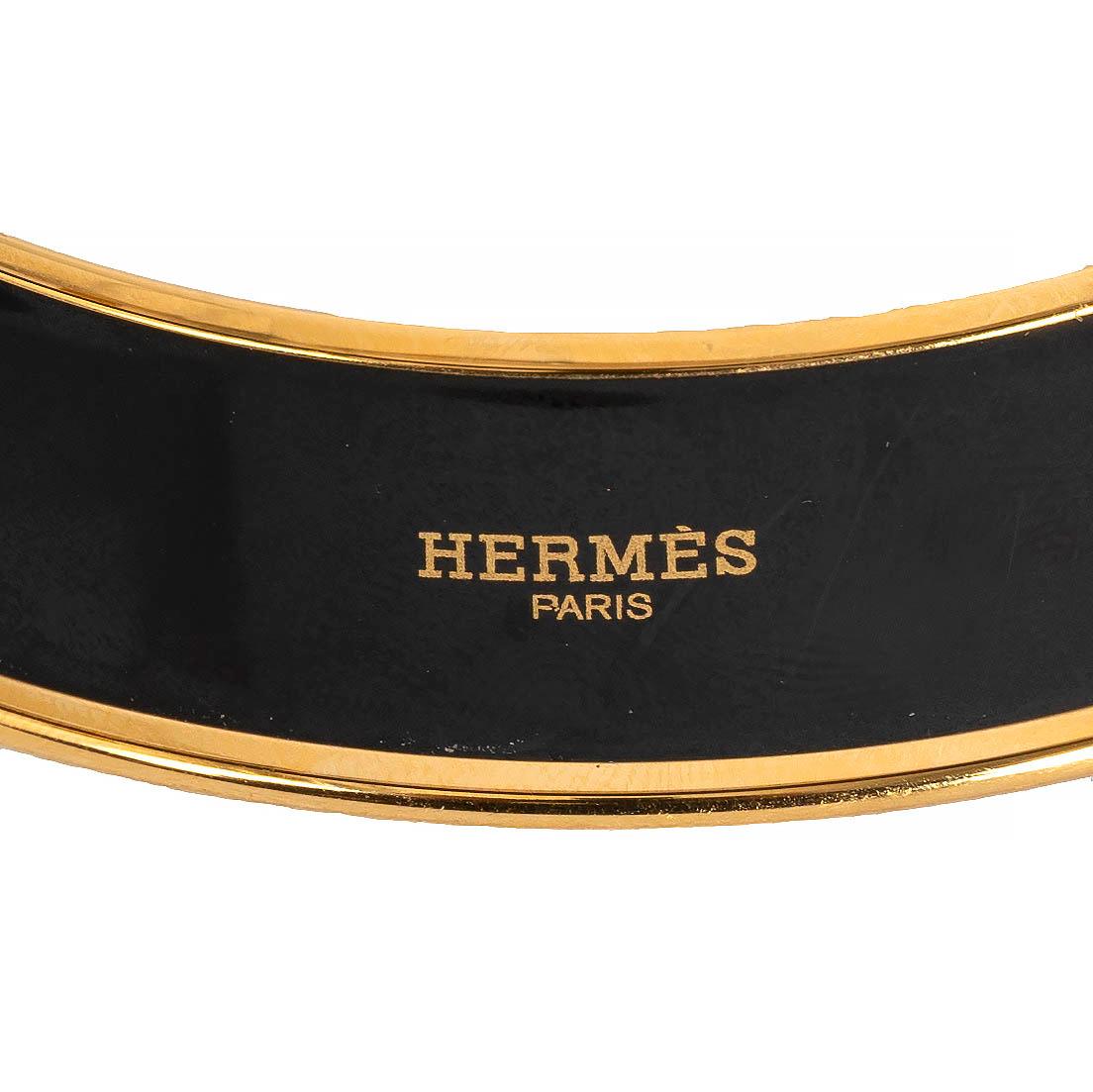 HERMES multicolor enamel CLIC CLAC A POIS WIDE BANGLE 70 Bracelet For Sale 1