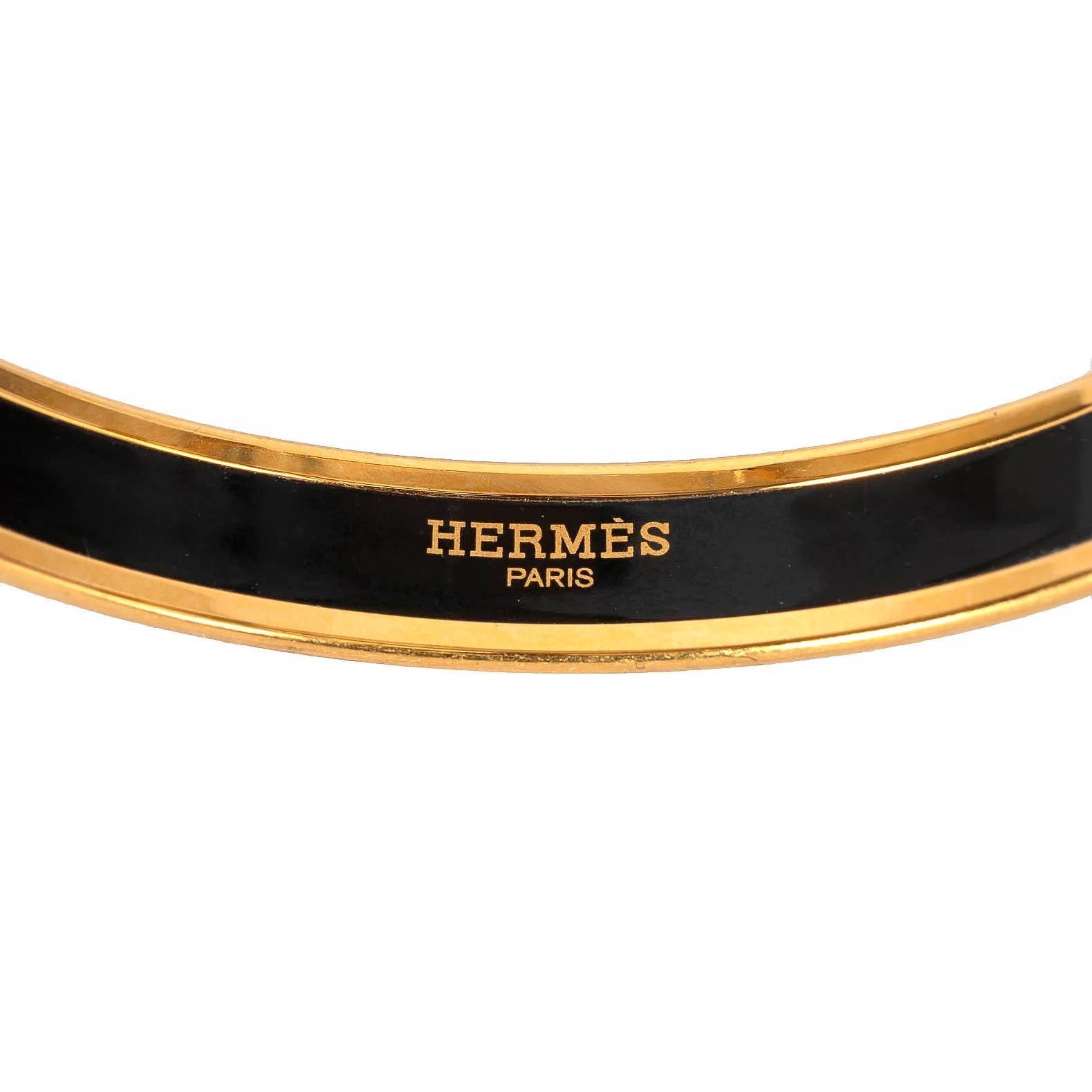 HERMÈS Bracelet CHAINE D'ANCRE NARROW BANGLE 65 en émail multicolore en vente 1