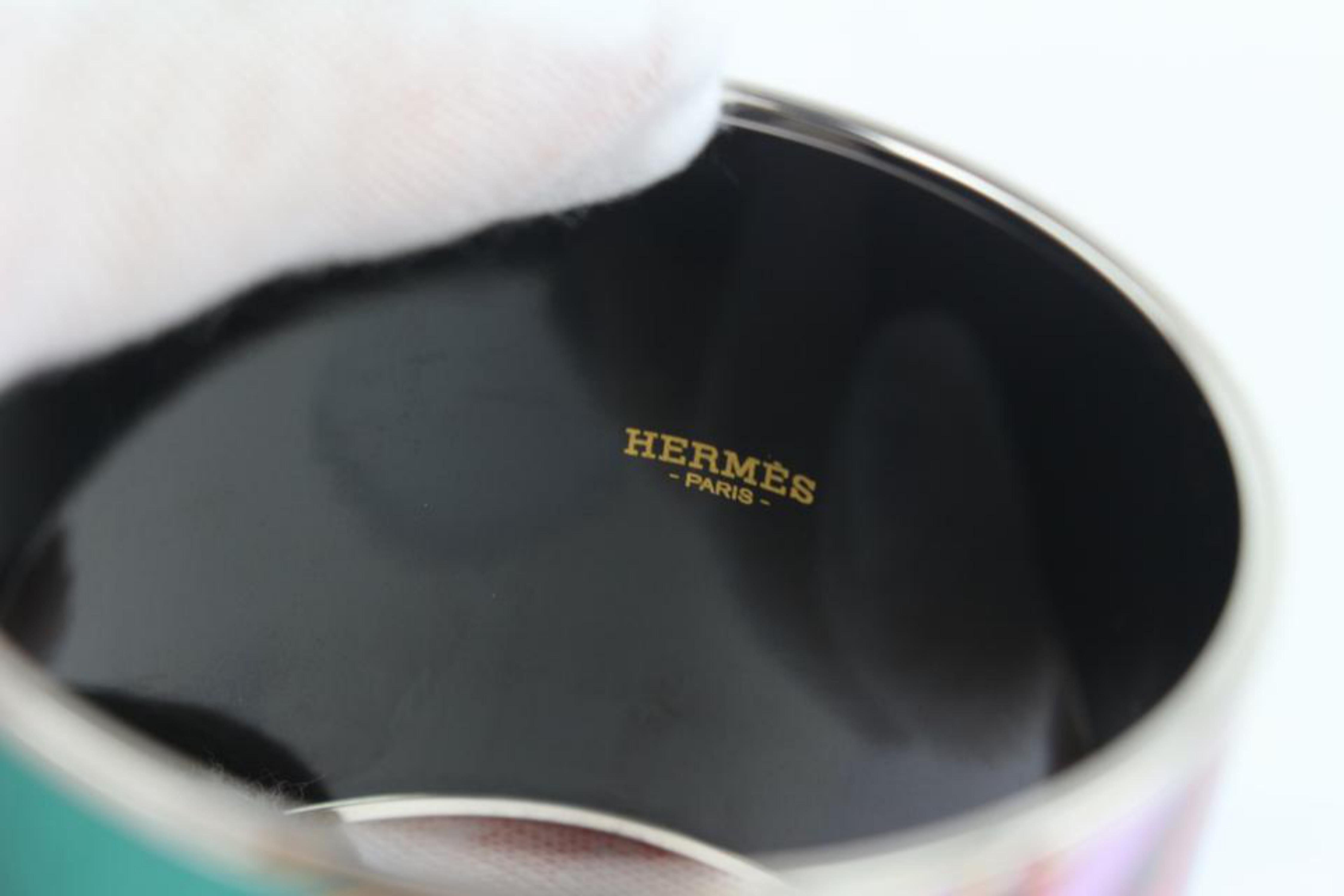 Hermès Multicolor Extra Ultra Mega Wide Enamel Bangle 9001zh64 Bracelet For Sale 3