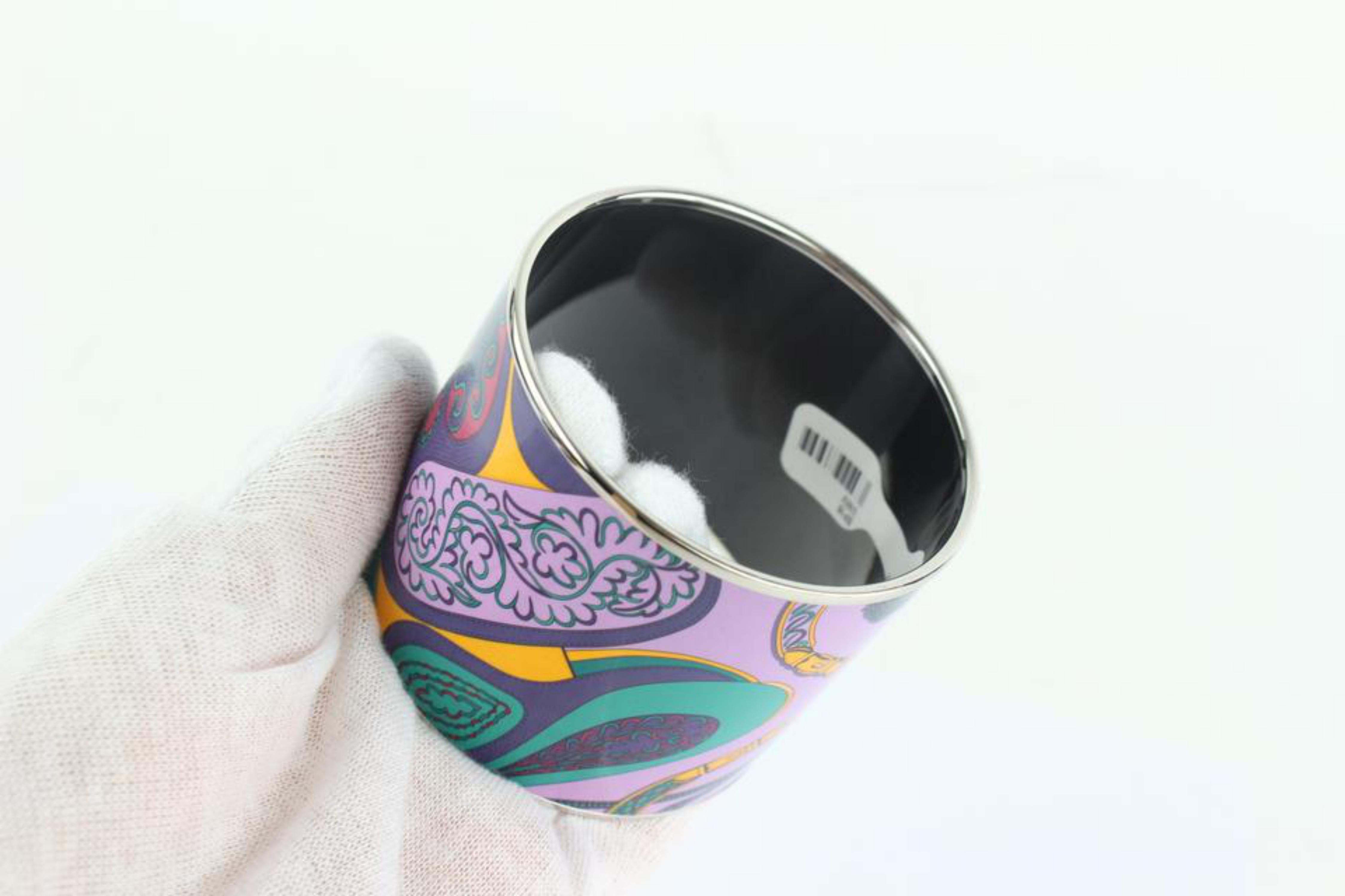 Hermès Multicolor Extra Ultra Mega Wide Enamel Bangle 9001zh64 Bracelet For Sale 4