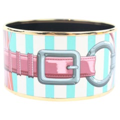 Hermès Multicolor Extra Wide Enamel Bangle 8hz1009 Bracelet