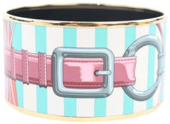 Hermès Multicolor Extra Wide Enamel Bangle 8hz1009 Bracelet