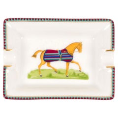 Hermes Multicolor Horse Mini Porcelain Ashtray Organizer