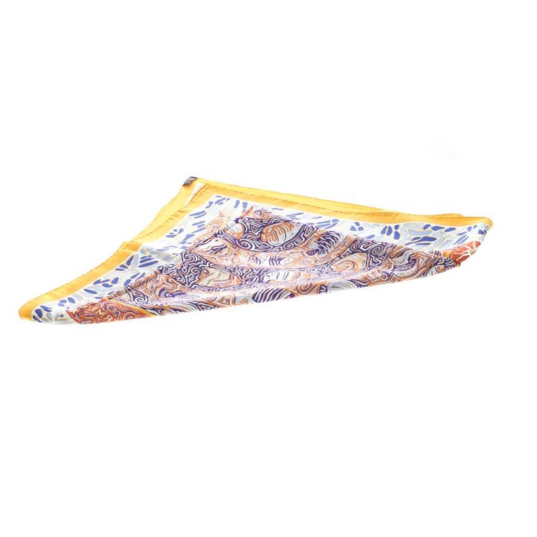 Hermes Multicolor La Legende du Poisson Corail Printed Hermes Multicolor La Legende du Poisson Corail Printed