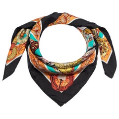 Hermes Multicolor Le Songe De La Licorne Silk Twill Square Scarf