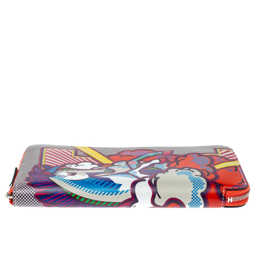 Hermès Multicolor Leder Pegasus Pop Azap Lange Brieftasche im Zustand „Gut“ in Dubai, Al Qouz 2