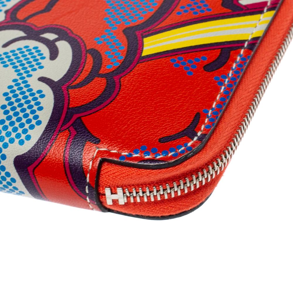 Hermès Multicolor Leder Pegasus Pop Azap Lange Brieftasche 3