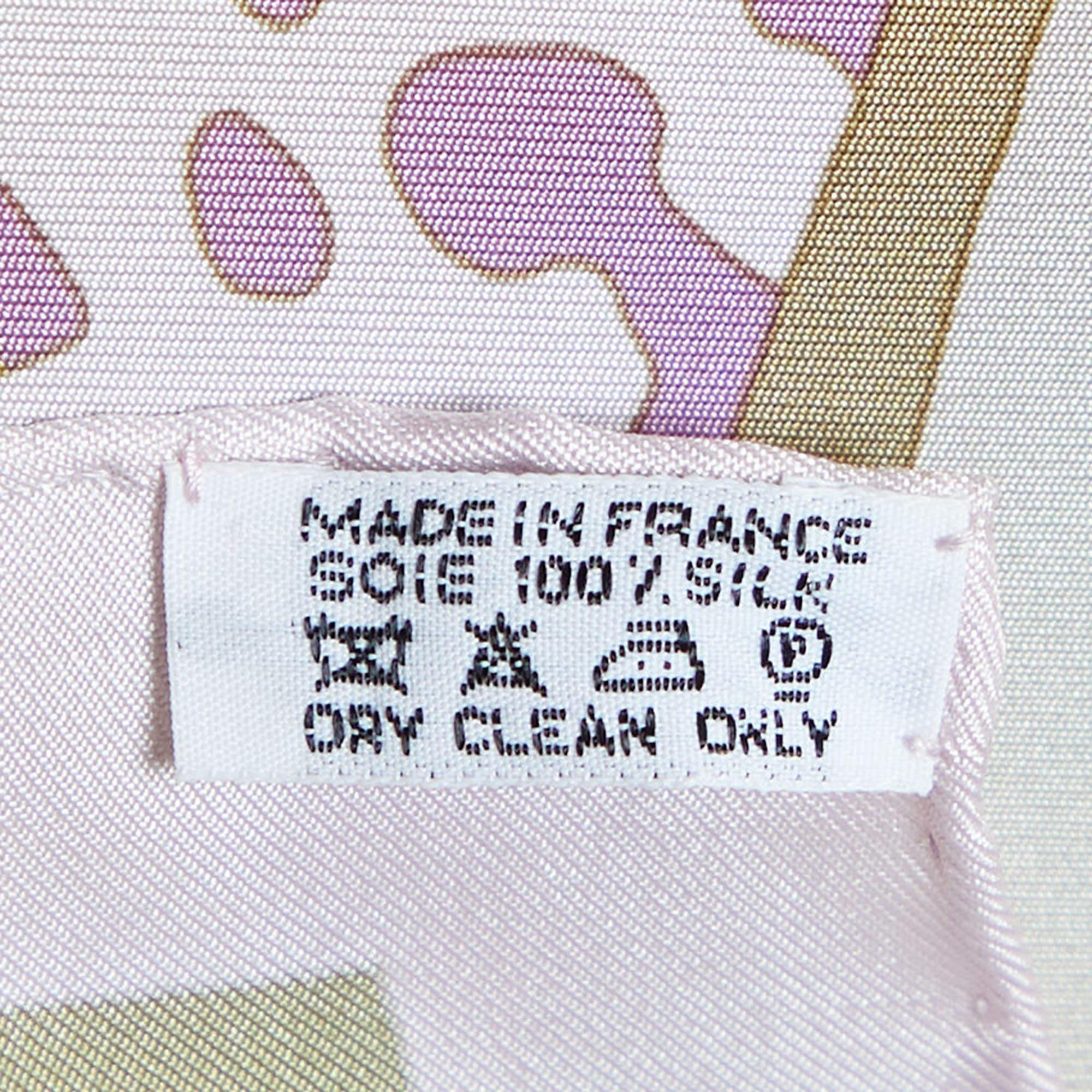 Écharpe carrée en soie imprimée Les Dix Cavaliers Multicolore Hermès Pour femmes en vente