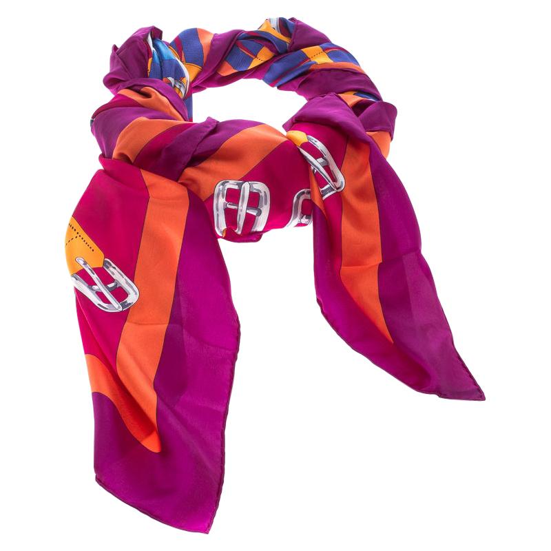 Hermes Multicolor Mors A Jouets Printed Silk Square Scarf