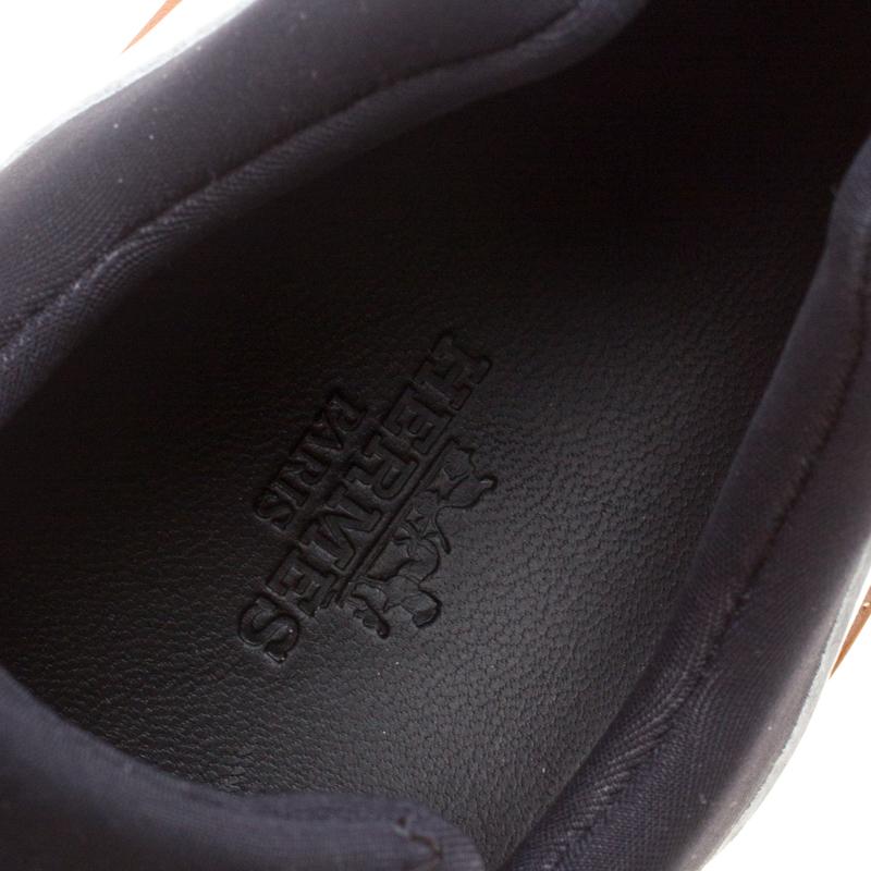 Mehrfarbige Slip-On-Turnschuhe aus Neopren und Leder von Hermès, Größe 37 2
