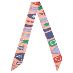 Hermes Multicolor Print Silk Harnais Des Presidents Scarf