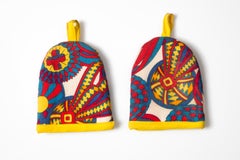 Hermes Multicolor Printed Cotton Cover Egg and Toast Set